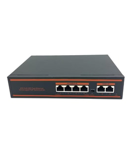 OJC ND1P402LF 4 PORT POE + 10-100 MBPS 2 PORT 10-100 UPLINK SWITCH 78W (Siyah)