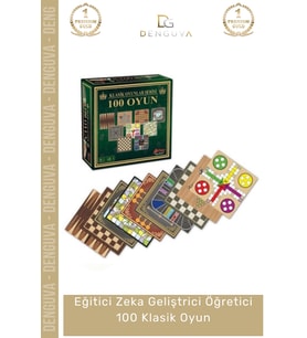 #KutuOyunu Premium Eğitici Zeka Geliştirici Öğretici Eğlence Seti Aile Arkadaş 100 Classic Oyun
