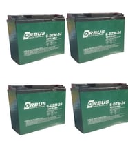 ORBUS 12V 24 AMPER (DİK) ELEKTRİKLİ BİSİKLET AKÜSÜ 4'lü PAKET