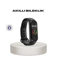 Mey İthalat® Akıllı Bileklik 0.96 İnç Ekran Kalp Atışlı Kan Basınçlı IP67 Suya Dayanıklı