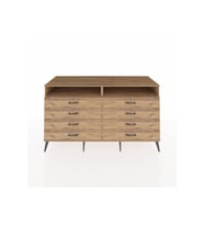 Kronos Konsol 2 Raflı 8 Çekmeceli  176x59x99 Çam-Çam