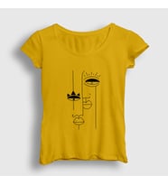 Presmono Kadın Sarı Lovers Valentine's Day Sevgililer Günü T-Shirt 284542tt (Sarı)
