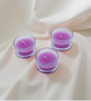 3'lü Aromatik Kokulu Mini Cam Mum (Mor)