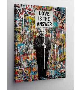 Kanvas Tablo "Love İs The Answer" Grafiti