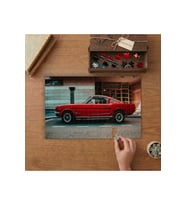 Kırmızı Araba Tasarımı 240 parça Ahşap Puzzle Ahşap Kutuda MP01016