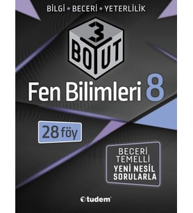 TUDEM YAYINLARI 8.SINIF LGS 3 BOYUT FEN BİLİMLERİ BECERİ TEMELLİ SORULAR 28 FÖY