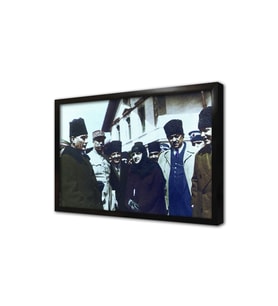 Atatürk ve Latife Hanım Çerçeveli Mdf Tablo