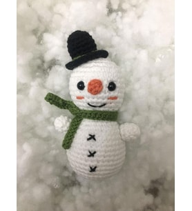 Maskot Kardan Adam Amigurumi Organik Oyuncak