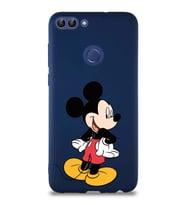 Huawei P Smart Soft Premier Kapak Mickey Mouse-D Tasarımlı Silikon Kılıf - Lacivert (Şeffaf)