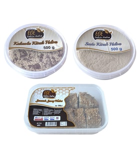 EGE HELVA Sade - Kakaolu - Susamlı Saray Helva 3 lü Karma Paket
