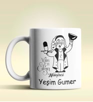Kişiye Özel Yılın En Çılgın Hemşiresi Tasarımlı Beyaz Kupa Bardak