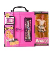 Barbie gardrobu çantalı giysi dolabı