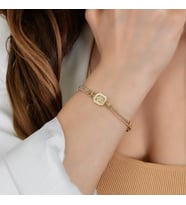Goldium 14 Ayar Altın Pusula Bileklik (Sarı)