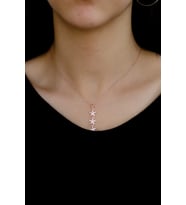 Yıldız Tasarım Rose Hayalet Gümüş Kolye