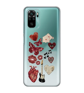Xiaomi Redmi Note 10 / Note 10S Uyumlu Aesthetic Tasarımlı Şeffaf Telefon Kılıfı