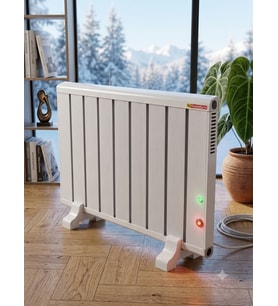 Hizmetterm Elektrikli Aluminyum Radyatör 600W Çift Rezistanslı 50X120 cm (AYAKLI)