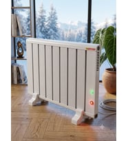 Hizmetterm Elektrikli Aluminyum Radyatör 600W Çift Rezistanslı 50X120 cm (AYAKLI)