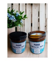 Bihal Bebek Pudrası Kokulu Doğal Soya Wax Ahşap Fitil Mum (250ML - 510 Gr)