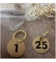 Vestiyer Numarası, Tek Taraflı, ÇİFT TAKIM (Gold Renk)