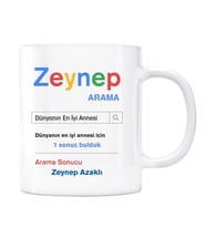 Kişiye Özel İsimli Arama Motoru Kupa Bardak - Dünyanın En İyi Annesi
