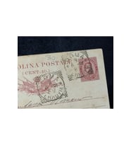 İtalya Roma'dan Postalanmış Antiye 1891 yıllından Cartolina Postale Dieci Centesimi 10 Cent