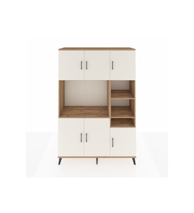 Hyperion Dolap 10 Raflı 6 Kapaklı 132x44x195 Çam-Aytaşı/Çam