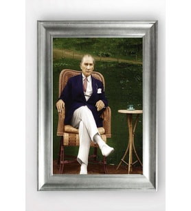 Gümüş Çerçeveli Atatürk Tablo cv995