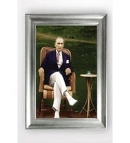 Gümüş Çerçeveli Atatürk Tablo cv995