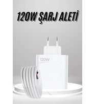 Type C Yüksek Hızlı Şarj Aleti Beyaz 120w Ultra Uzun Ömürlü