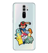 Redmi Note 8 Pro Uyumlu Pokemon Tasarımlı Şeffaf Telefon Kılıfı