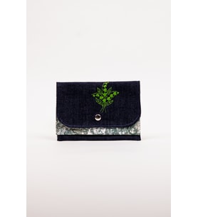 Kumaş Cüzdan – Denim Çift Bölmeli 18x12 cm