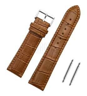Açık Kahverengi Taba Kroko Saat Kordonu Kayış 18-20-22-24mm
