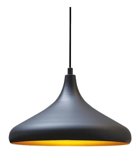 MYLİGHTS RETRO RUSTİK MODERN SPOR  METAL SARKIT AVİZE SİYAH  İÇİ ALTIN  35 CM