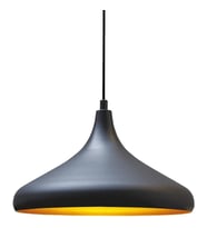 MYLİGHTS RETRO RUSTİK MODERN SPOR  METAL SARKIT AVİZE SİYAH  İÇİ ALTIN  35 CM