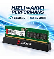 Kingston ValueRAM 16GB DDR5 5600MHz CL46 288 Pin UDIMM Masaüstü RAM KVR56U46BS8-16