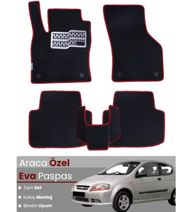 CHEVROLET KALOS (2005-2011) Uyumlu EVA Paspas Tam Set–Araca Özel,Su Geçirmez,Kolay Montaj
