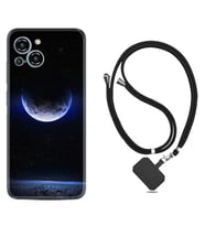 Reeder S23 Max Pro Kılıf Resimli Boyun Askılı İpli Desenli Silikon Series Midnight Moon 1802