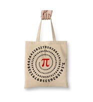 Pi Sayısı Matematik Bez Çanta Uzun Saplı Alışveriş Çantası Plaj Çantası (Beyaz)