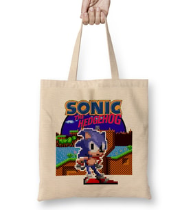 Sonic The Hegdehog 90s Retro Bez Çanta Uzun Saplı