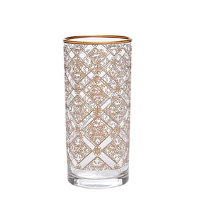 Decorium Su Bardağı Gold Kare Desen KD07