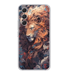 Samsung Galaxy A24 Uyumlu Aslan Tasarımlı Şeffaf Telefon Kılıfı