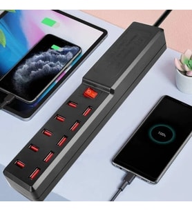 10 Portlu USB Şarj Adaptörü