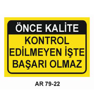 İŞ GÜVENLİĞİ UYARI LEVHASI 1 ADET PVC 21 X 29CM