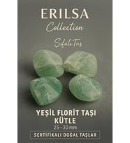 Sertifikalı Yeşil Florit Taşı Kütle 25–30 mm – Denge ve Şifa Taşı (Çok Renkli)