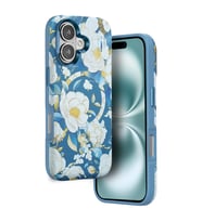iPhone 16 Flower Series Magsafe Kapak - Mavi