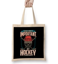 Education Is Important But Hockey Is Importanter Bez Çanta Uzun Saplı