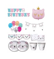 Çıtıpıtıstore Mıss Catt Kedi Temalı Doğum Günü Seti 8 Kişilik