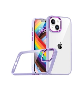 Apple iPhone 14 Uyumlu Kılıf Zore Flora Kapak (Lila)