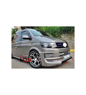 VW TRANSPORTER T7 ÖN TAMPON EKİ 4 PARÇA FİBERGLASS BOYASIZ