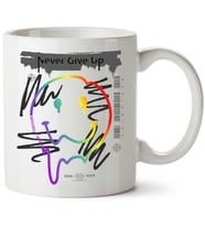 Never Give Up Baskılı Porselen Kupa Bardak